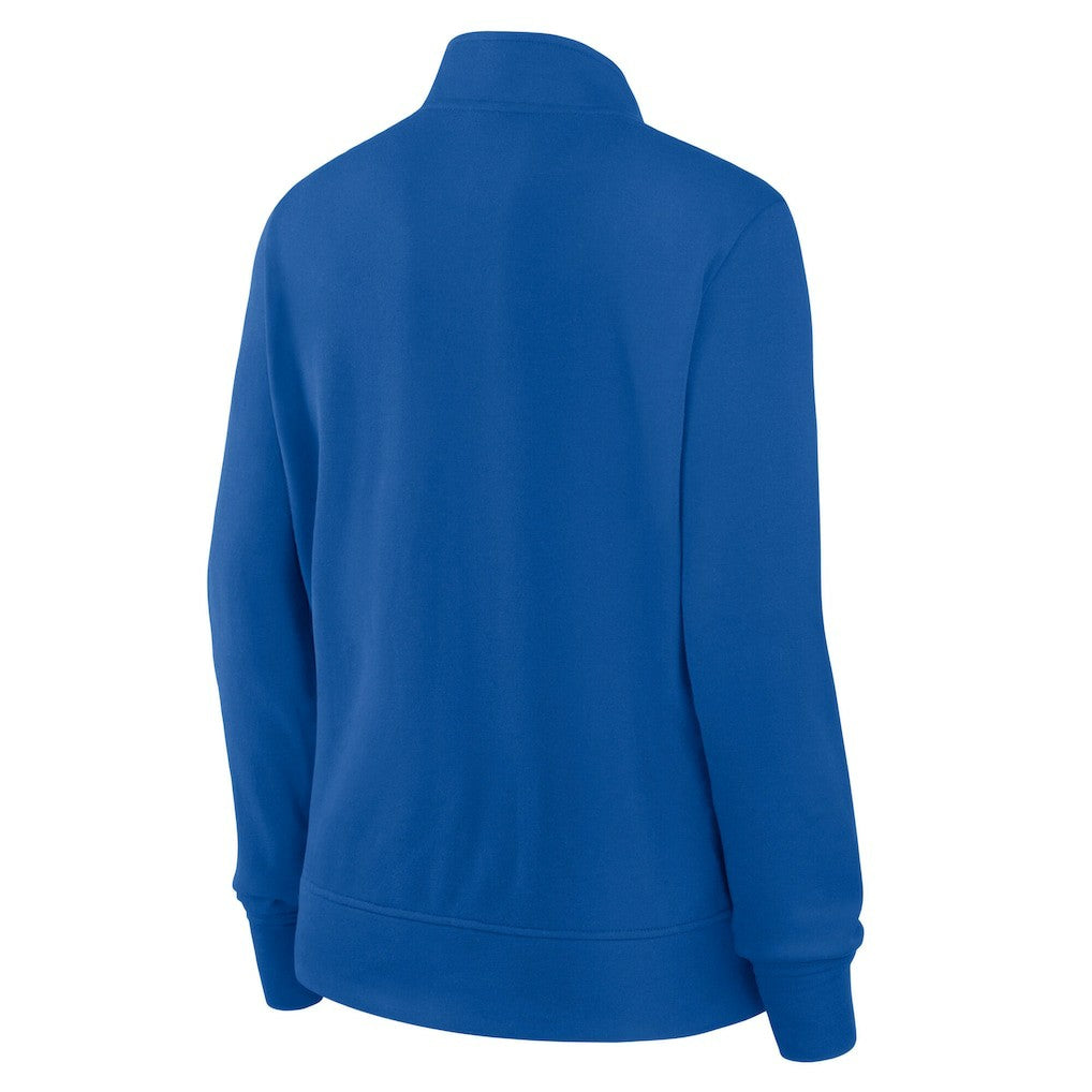 New York Giants Logo Athletic Women's Velocity Quarter-Zip Jacket Royal