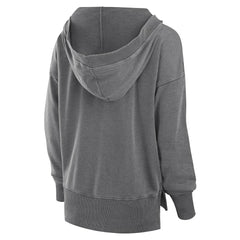 Fanatics New Orleans Saints Women's Initiative Snow Wash French Terry V-Neck Pullover Hoodie Heather Charcoal