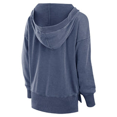 Fanatics Seattle Seahawks Women's Initiative Snow Wash French Terry V-Neck Pullover Hoodie Heather College Navy