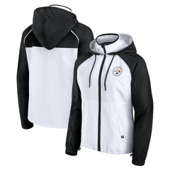 Fanatics Pittsburgh Steelers Women's Full-Zip Anorak Hoodie Jacket White