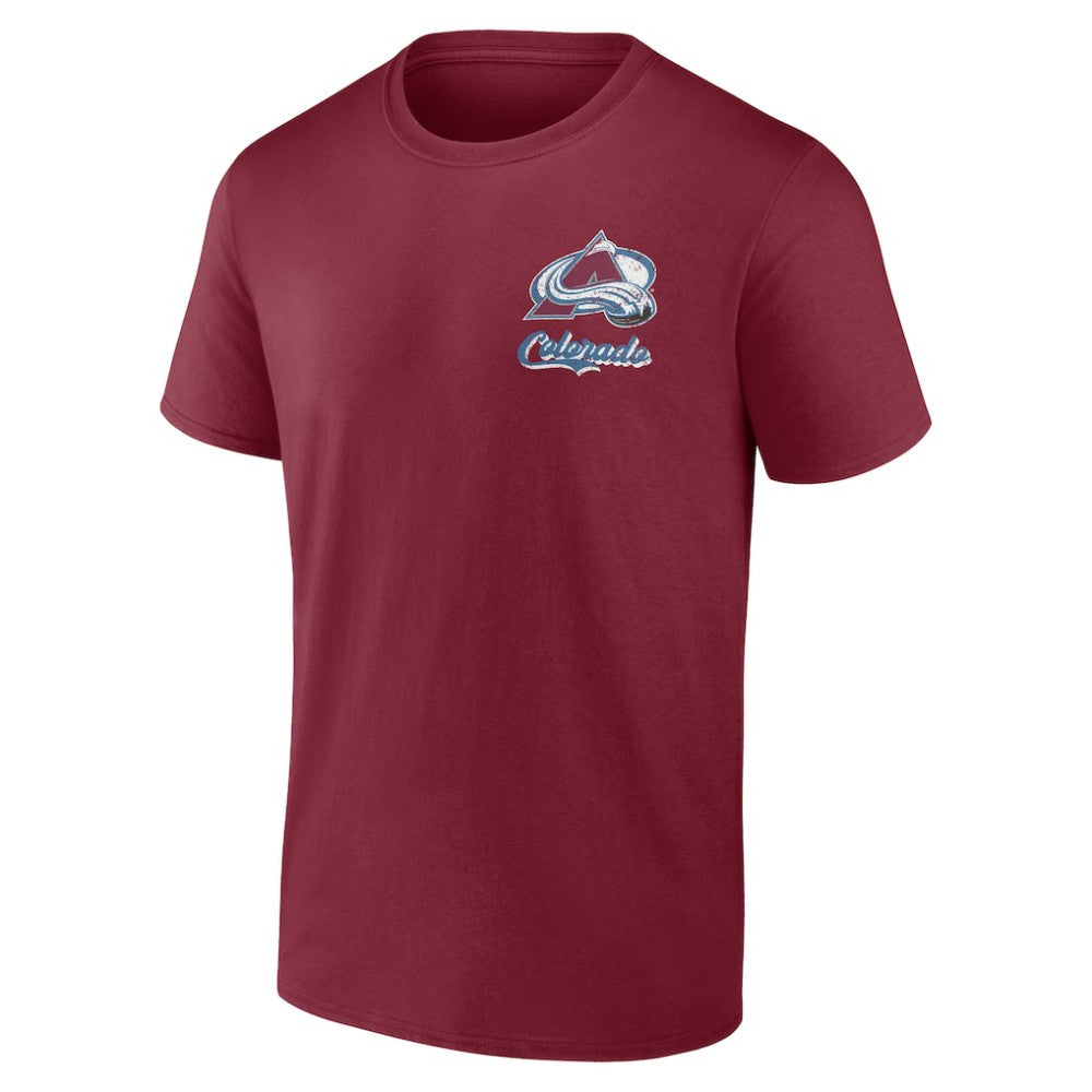 Colorado Avalanche Logo Athletic Never Over T-Shirt - Burgundy - NHL 201195131