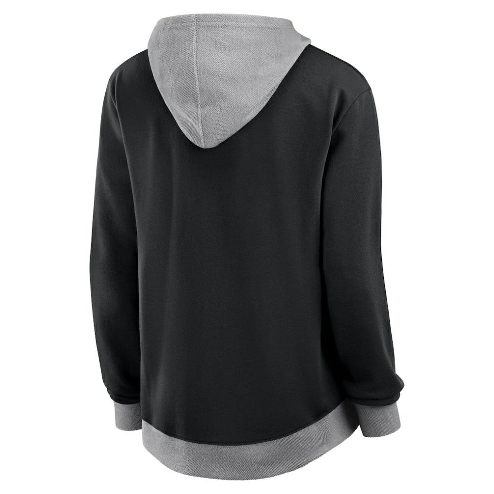 Pittsburgh Penguins Logo Athletic Women's Hit It French Terry Full-Zip Hoodie - Black - NHL 201195253