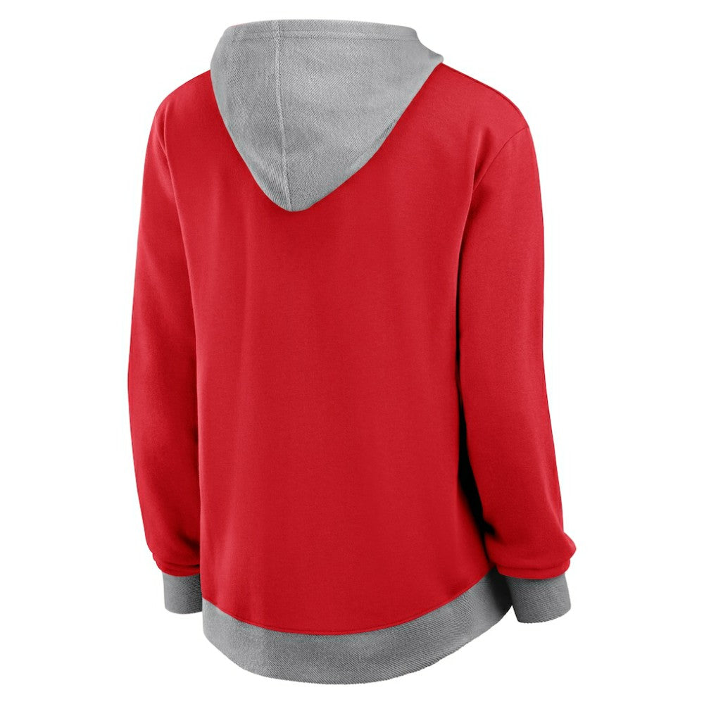 New Jersey Devils Logo Athletic Women's Hit It French Terry Full-Zip Hoodie - Red - NHL 201195257