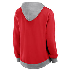 New Jersey Devils Logo Athletic Women's Hit It French Terry Full-Zip Hoodie - Red - NHL 201195257