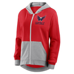 Washington Capitals Logo Athletic Women's Hit It French Terry Full-Zip Hoodie - Red - NHL 201195265