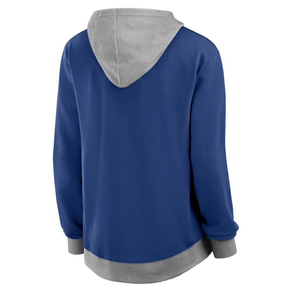 Toronto Maple Leafs Logo Athletic Women's Hit It French Terry Full-Zip Hoodie - Blue - NHL 201195268