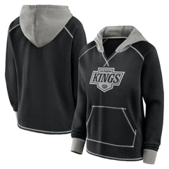 Los Angeles Kings Logo Athletic Women's Hit It French Terry Full-Zip Hoodie - Black - NHL 201195273