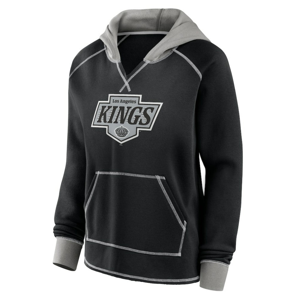Los Angeles Kings Logo Athletic Women's Hit It French Terry Full-Zip Hoodie - Black - NHL 201195273