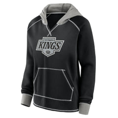 Los Angeles Kings Logo Athletic Women's Hit It French Terry Full-Zip Hoodie - Black - NHL 201195273