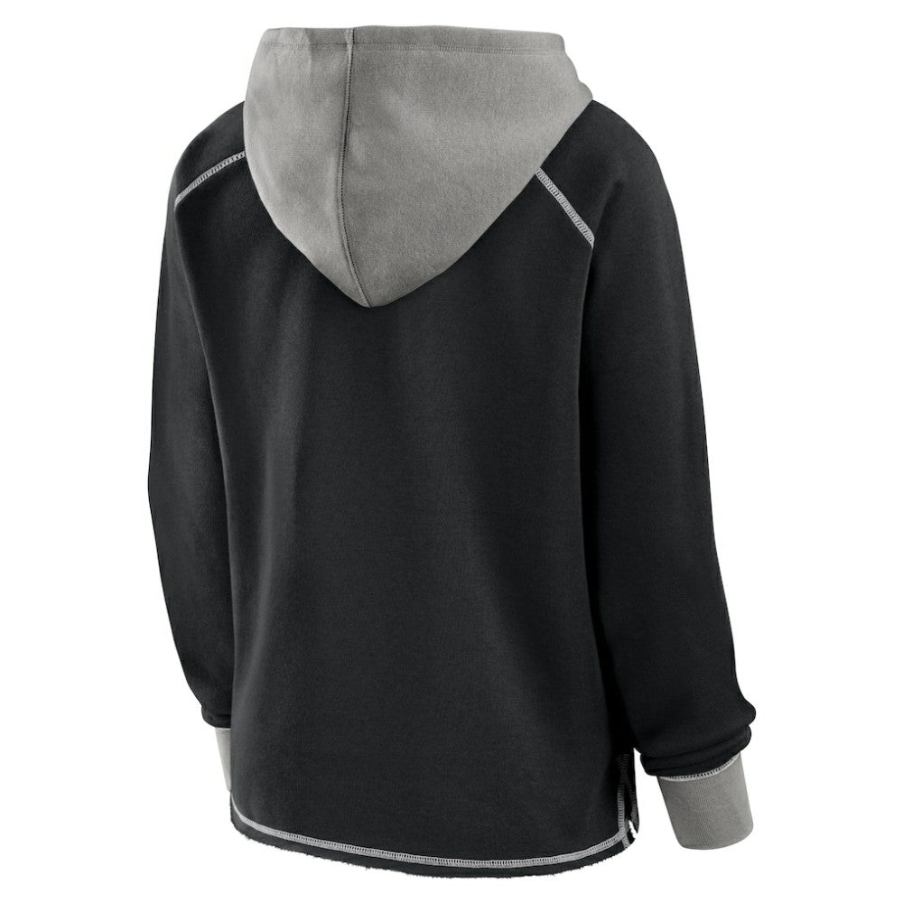 Los Angeles Kings Logo Athletic Women's Hit It French Terry Full-Zip Hoodie - Black - NHL 201195273