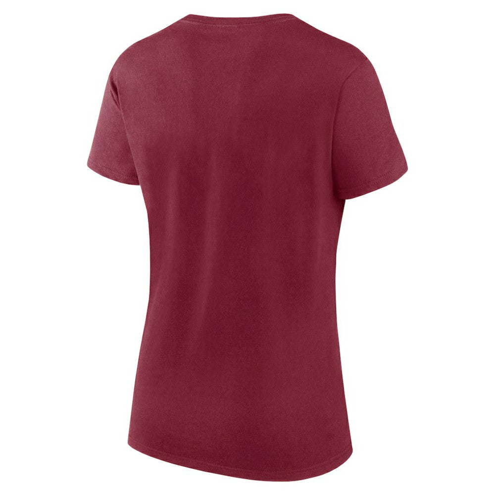 Colorado Avalanche Logo Athletic Women's Launch Scoop Neck T-Shirt - Burgundy - NHL 201195292
