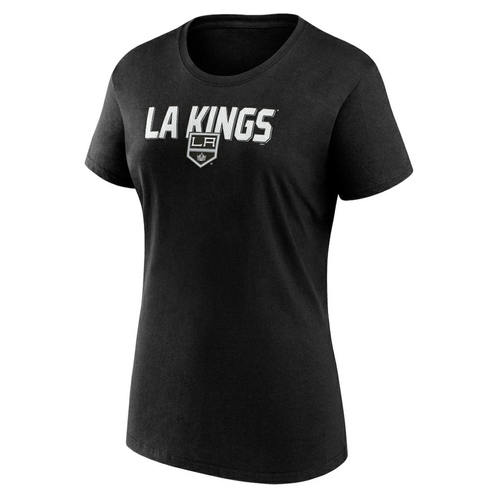 Los Angeles Kings Logo Athletic Women's Launch Scoop Neck T-Shirt - Black - NHL 201195295