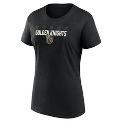 Vegas Golden Knights Logo Athletic Women's Launch Scoop Neck T-Shirt - Black - NHL 201195297