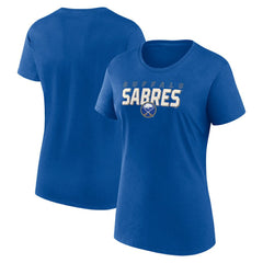 Buffalo Sabres Logo Athletic Women's Launch Scoop Neck T-Shirt - Royal - NHL 201195301