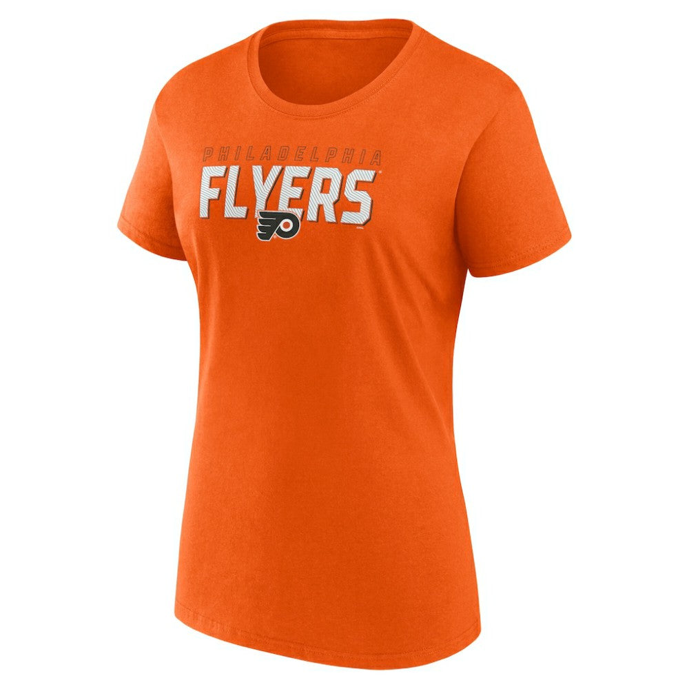 Philadelphia Flyers Logo Athletic Women's Launch Scoop Neck T-Shirt - Orange - NHL 201195303