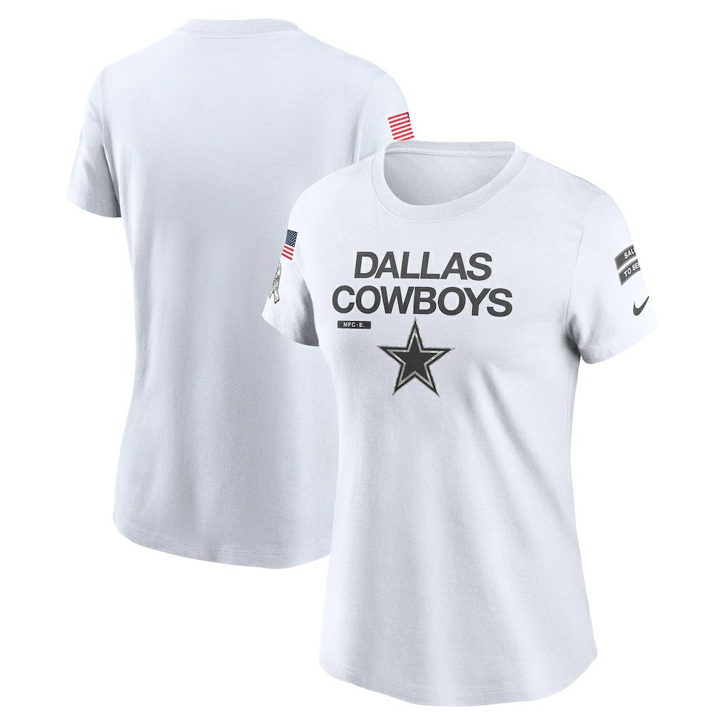 Nike Dallas Cowboys Women's 2024 Salute To Service Legend Performance T-Shirt White