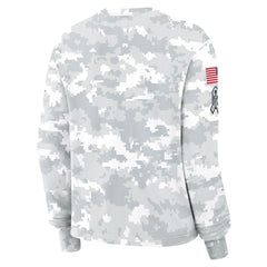 Nike New York Jets Women's 2024 Salute To Service Dri-FIT Long Sleeve T-Shirt Arctic Camo