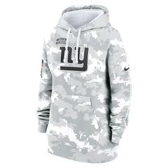 Nike New York Giants Women's 2024 Salute To Service Club Fleece Oversized Pullover Hoodie Arctic Camo