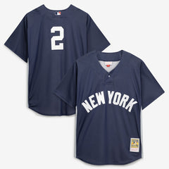 Derek Jeter New York Yankees Mitchell & Ness Authentic Batting Practice Jersey - Navy - Mitchell & Ness Online