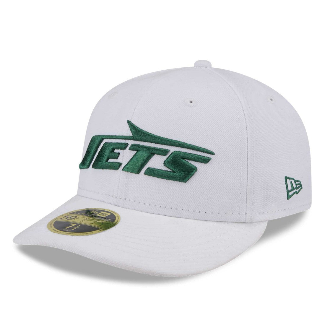 New York Jets New Era Wordmark Omaha Low Profile 59FIFTY Fitted Hat White