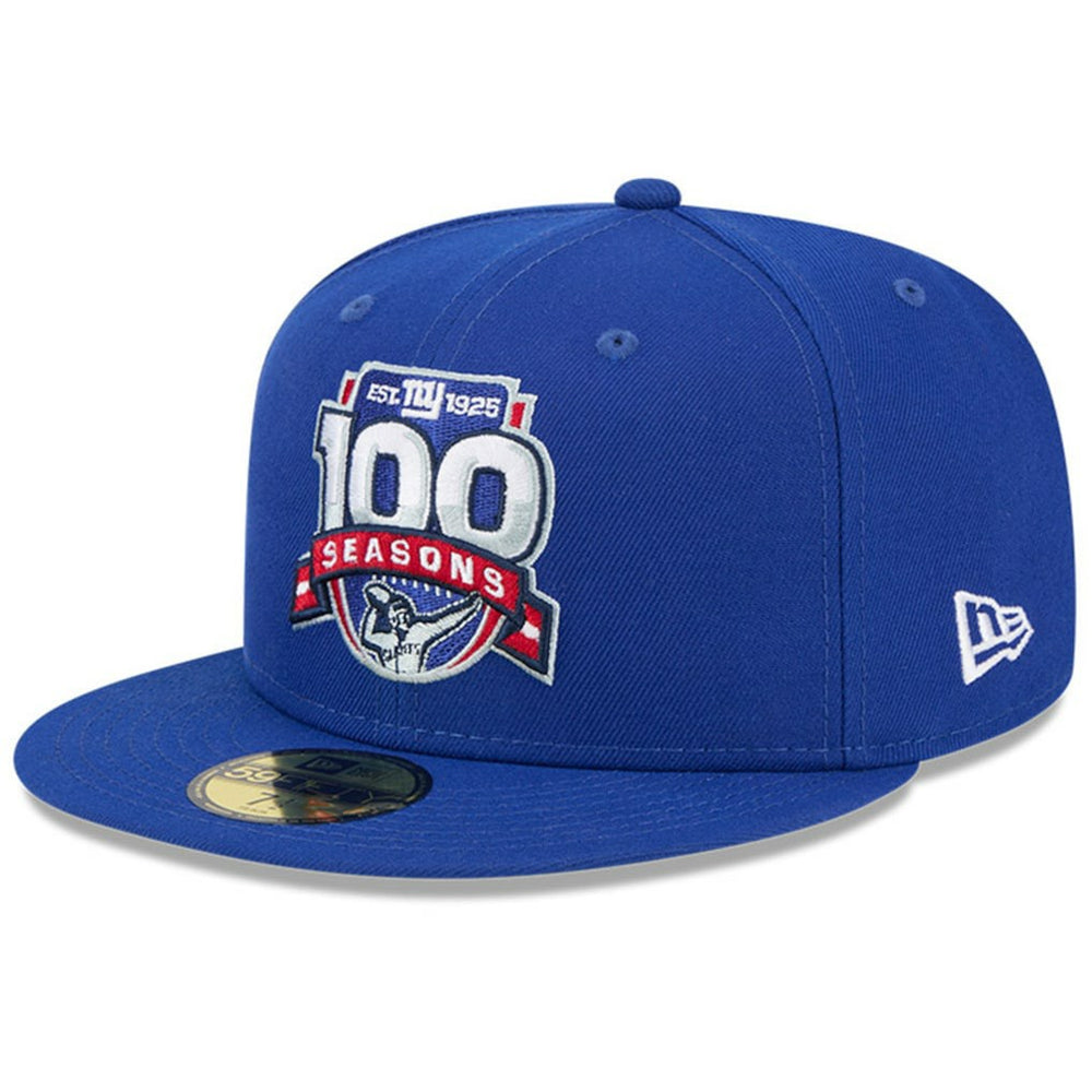 New York Giants New Era 100th Season 59FIFTY Fitted Hat Royal