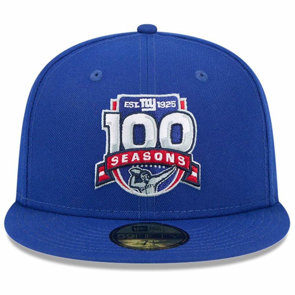 New York Giants New Era 100th Season 59FIFTY Fitted Hat Royal