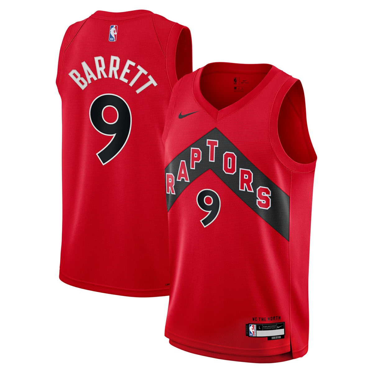 RJ Barrett Toronto Raptors Youth Swingman Jersey Icon Edition Red | Nike Near Me