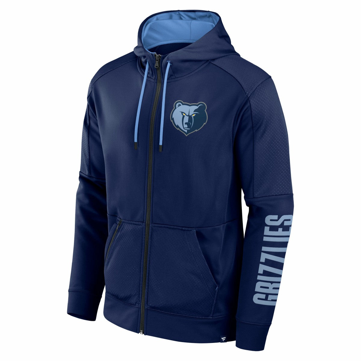 Memphis Grizzlies Baller Defender Performance Full-Zip Hoodie Navy | Fanatics