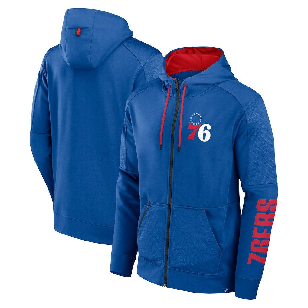 Philadelphia 76ers Baller Defender Performance Full-Zip Hoodie Royal | Fanatics Near Me