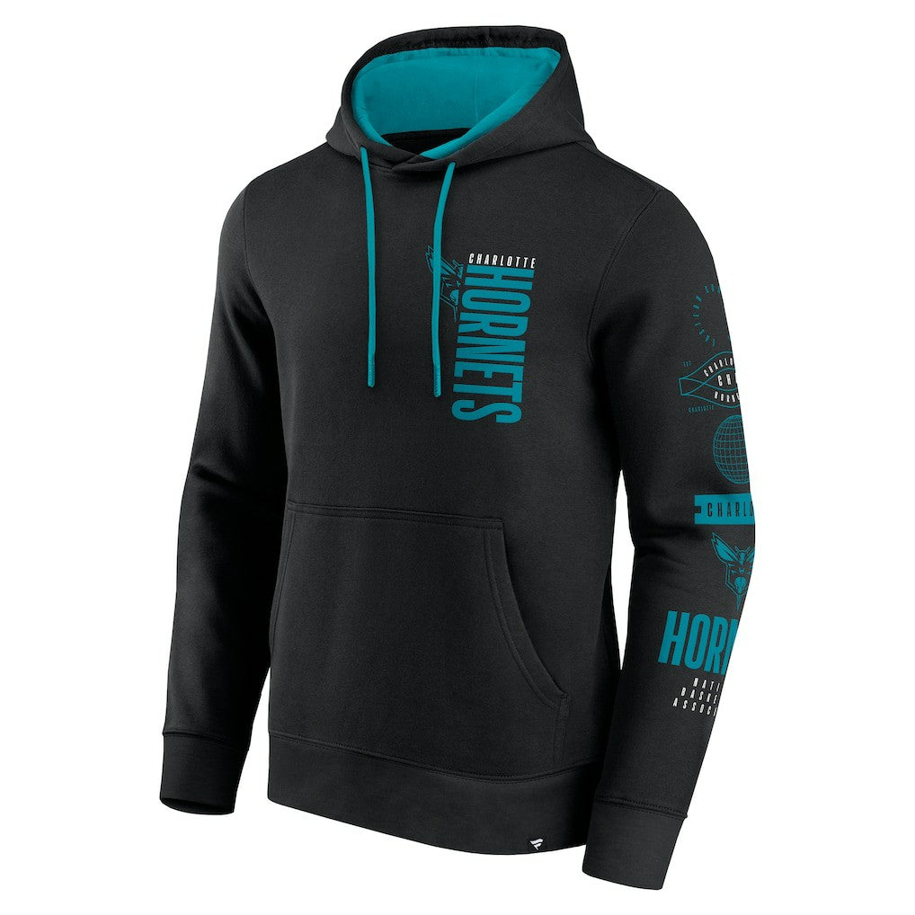 Charlotte Hornets Game Time Crossover Pullover Hoodie Black | Fanatics for sale