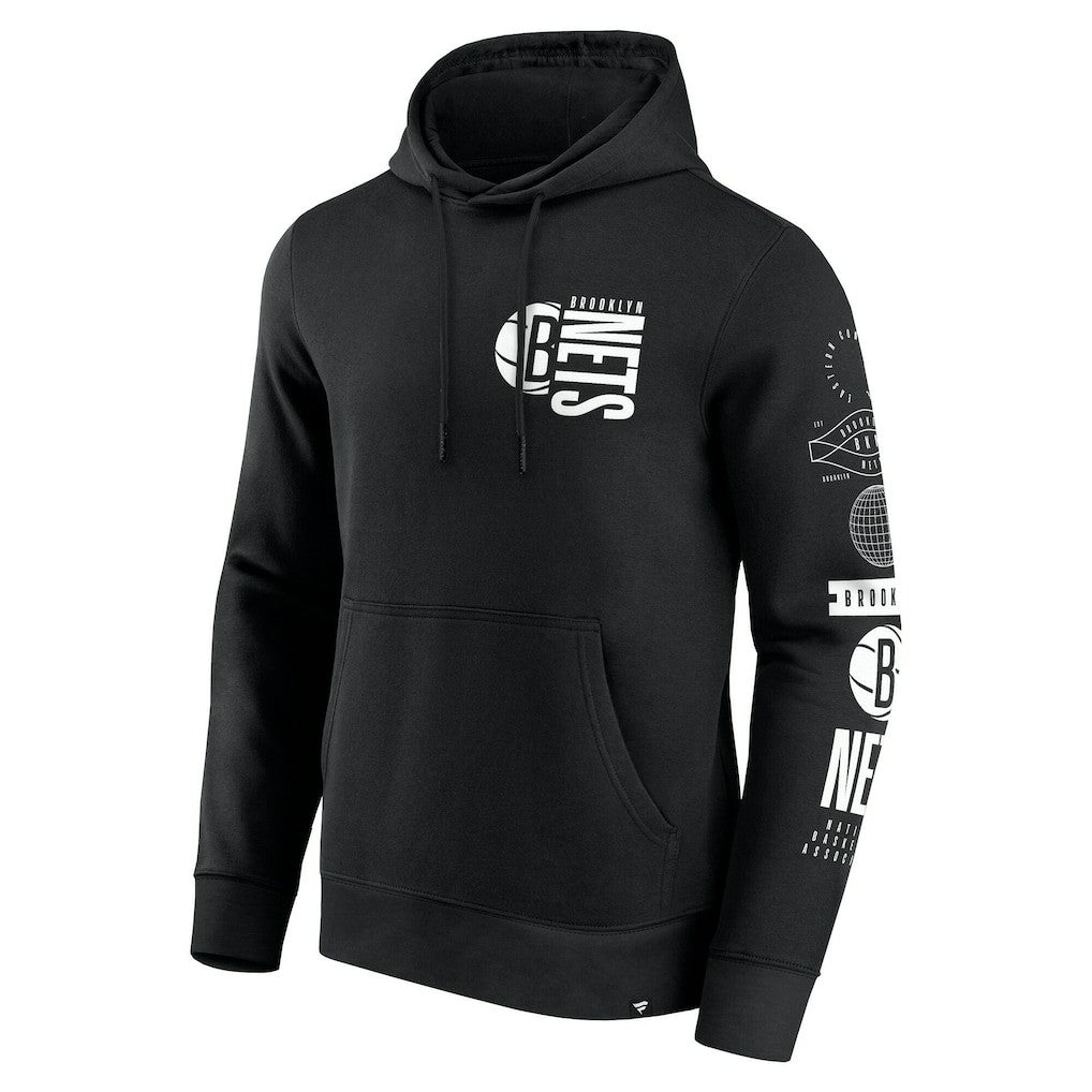 Brooklyn Nets Game Time Crossover Pullover Hoodie Black | Fanatics Lifestyle
