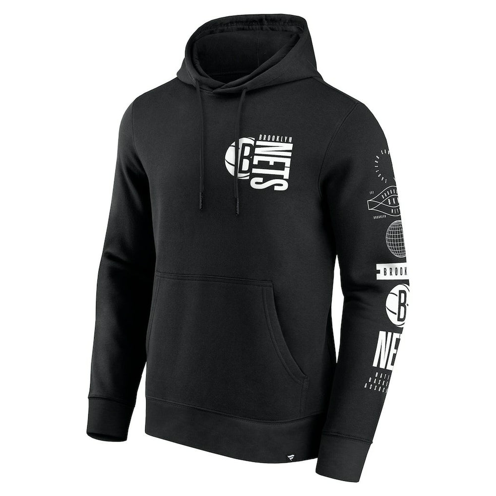 Brooklyn Nets Game Time Crossover Pullover Hoodie Black | Fanatics Lifestyle