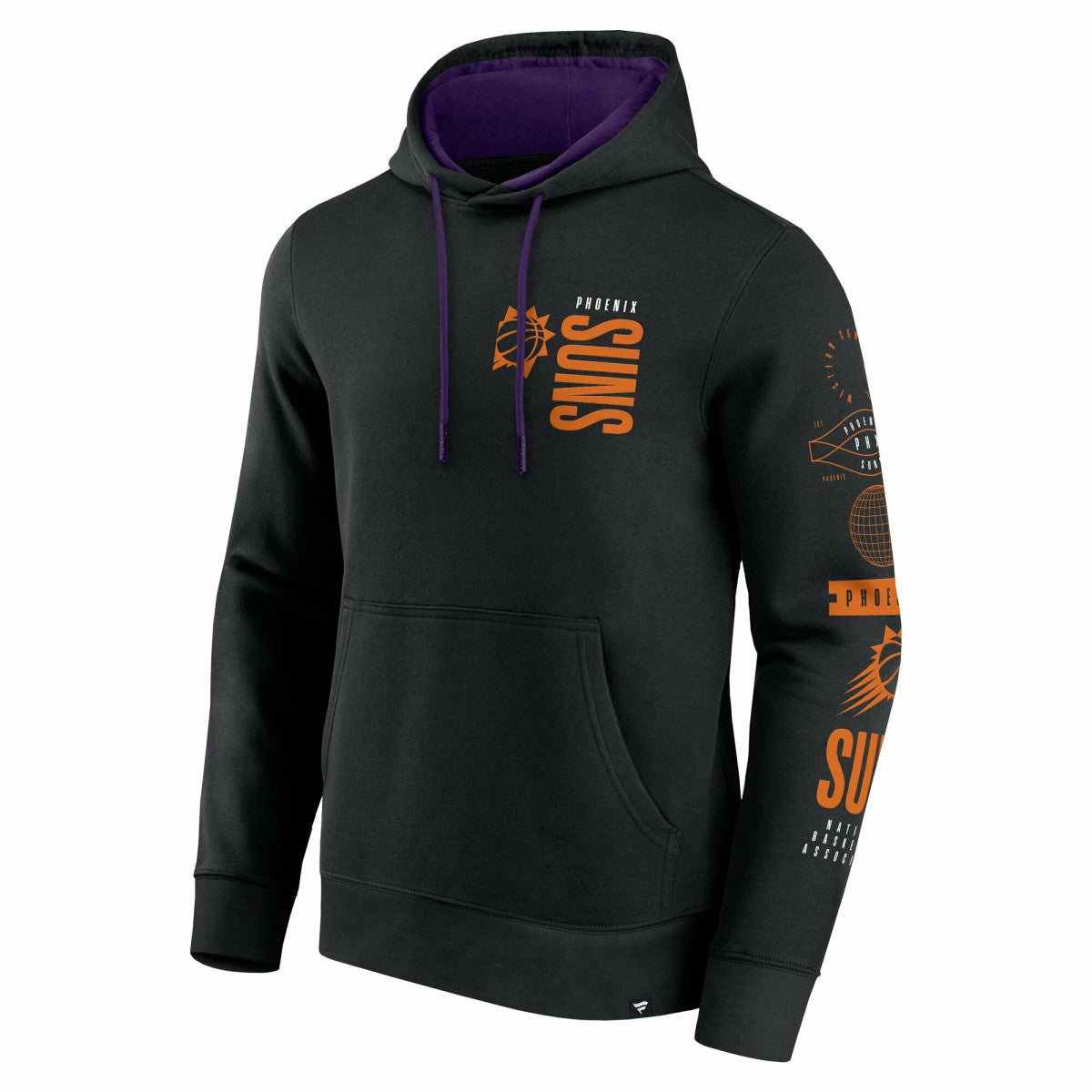 Phoenix Suns Game Time Crossover Pullover Hoodie Black | Fanatics