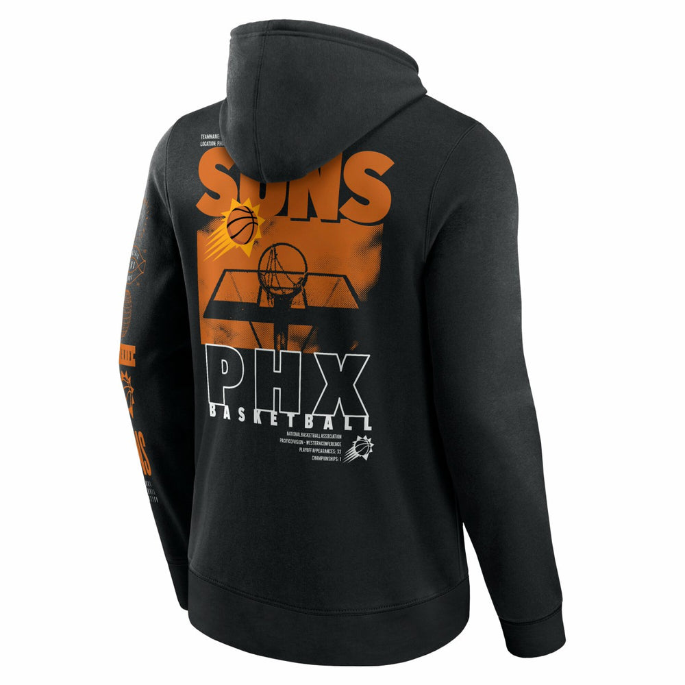 Phoenix Suns Game Time Crossover Pullover Hoodie Black | Fanatics