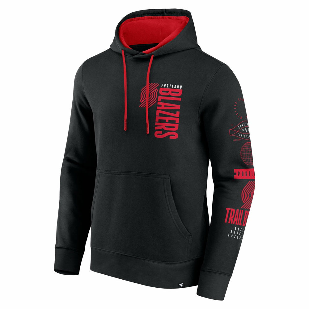 Portland Trail Blazers Game Time Crossover Pullover Hoodie Black | Fanatics