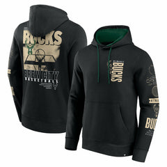 Milwaukee Bucks Game Time Crossover Pullover Hoodie Black | Fanatics US