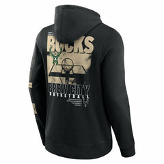 Milwaukee Bucks Game Time Crossover Pullover Hoodie Black | Fanatics US