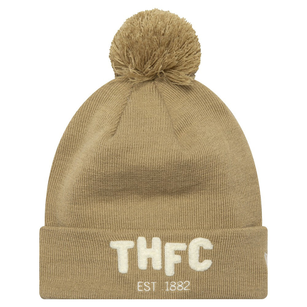 Tottenham Hotspur New Era Boucle Cuffed Knit Hat with Pom Tan - New Era Discount