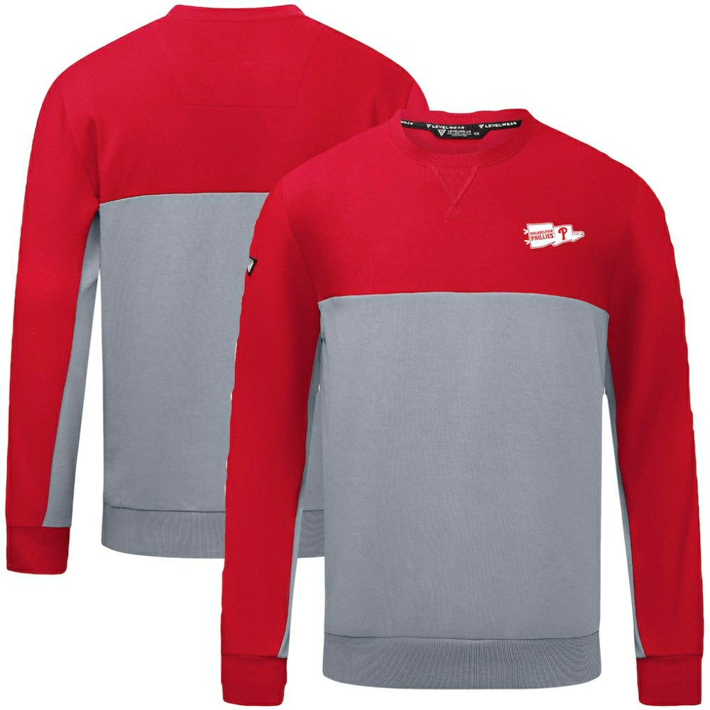 Philadelphia Phillies Levelwear  Legacy Rafters Pullover Sweatshirt - Red - MLB Lifestyle