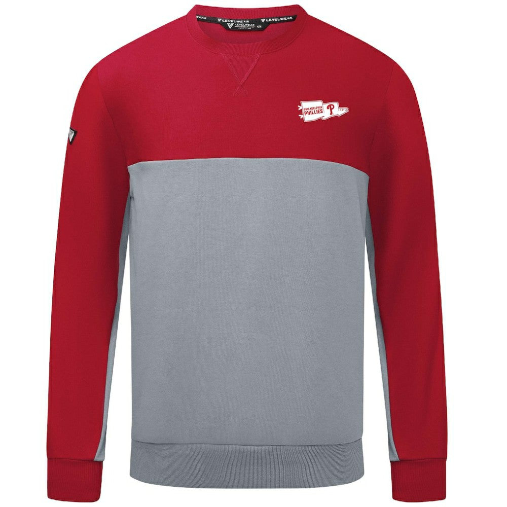 Philadelphia Phillies Levelwear  Legacy Rafters Pullover Sweatshirt - Red - MLB Lifestyle