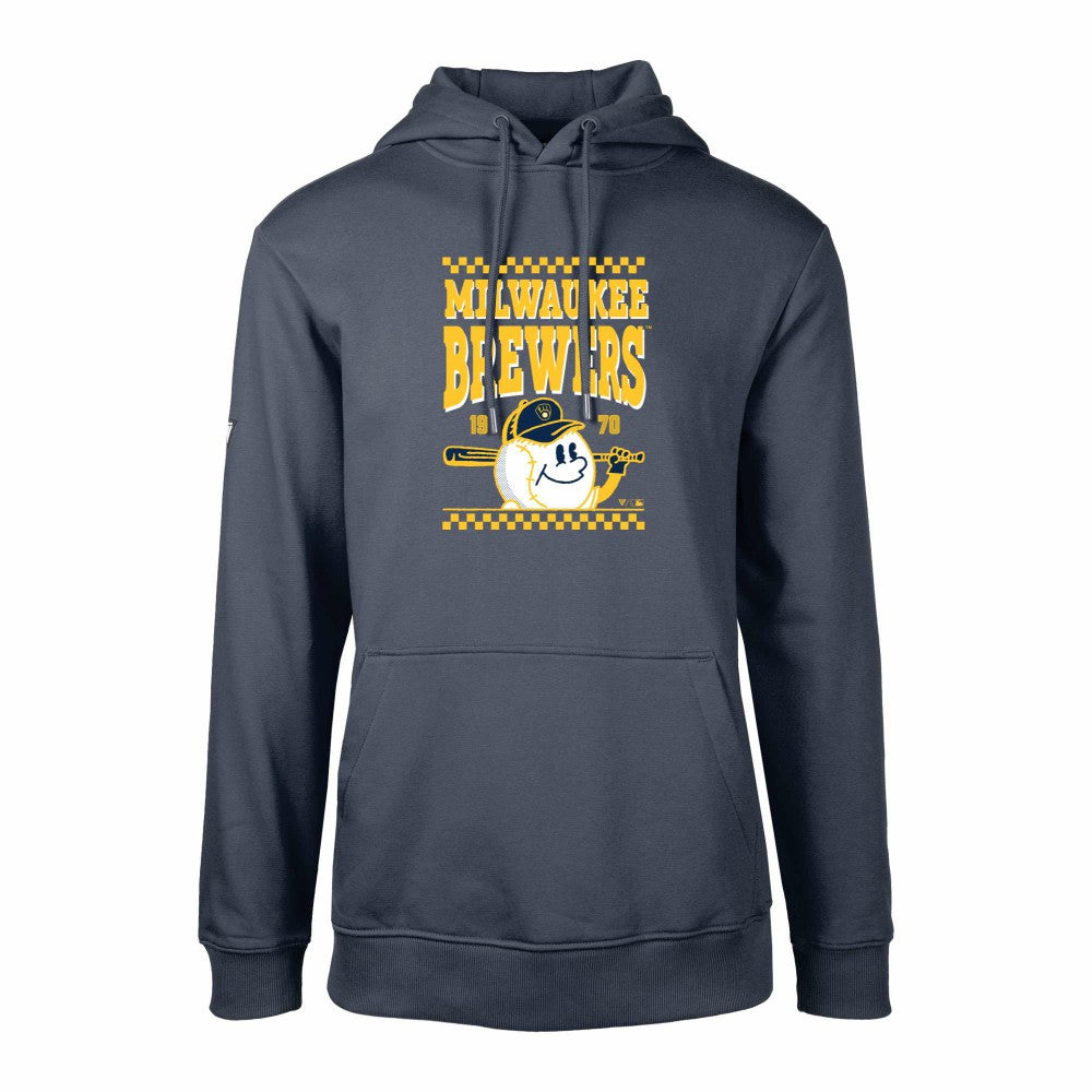 Milwaukee Brewers Levelwear  Podium Inaugural Pullover Hoodie - Navy - MLB Lifestyle