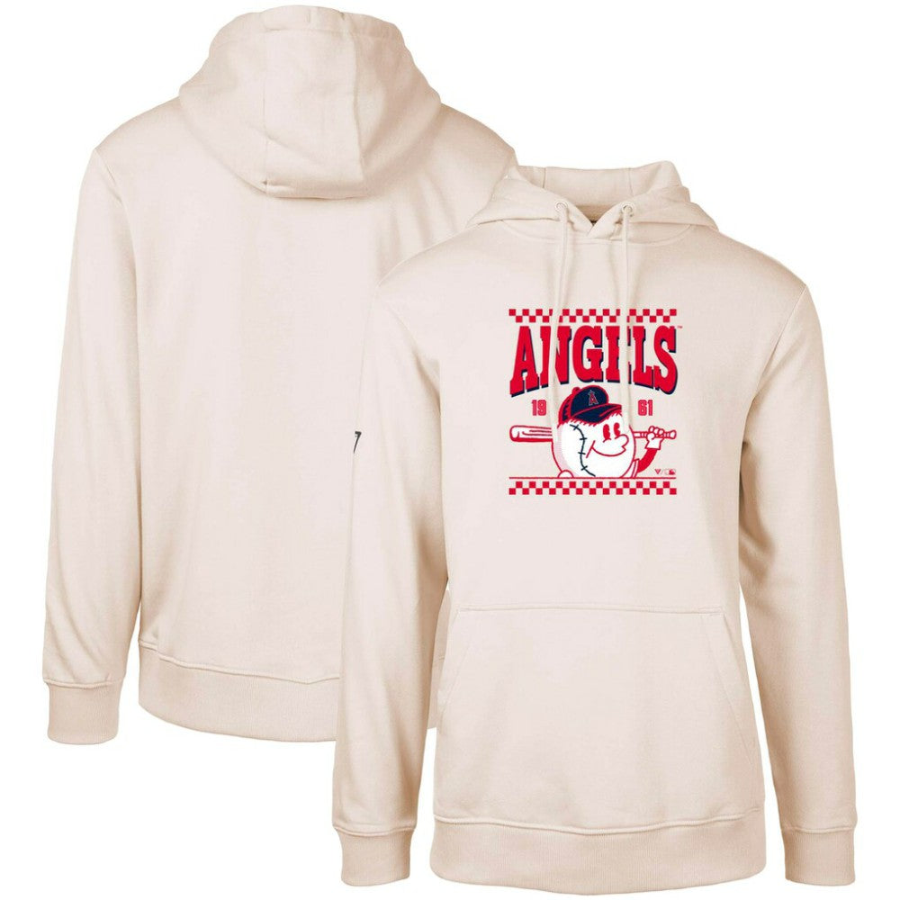 Los Angeles Angels Levelwear  Podium Inaugural Pullover Hoodie - Cream - MLB Lifestyle