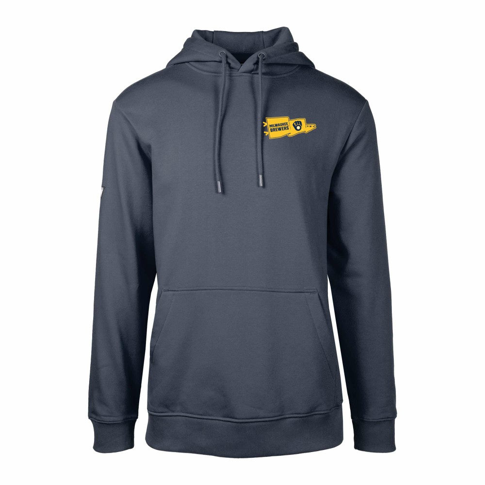 Milwaukee Brewers Levelwear  Podium Rafters Pullover Hoodie - Navy - MLB Discount