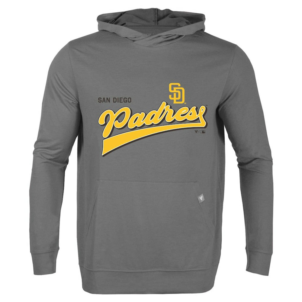 San Diego Padres Levelwear  Relay 2.0 Retro Pullover Hoodie - Gray - MLB Discount