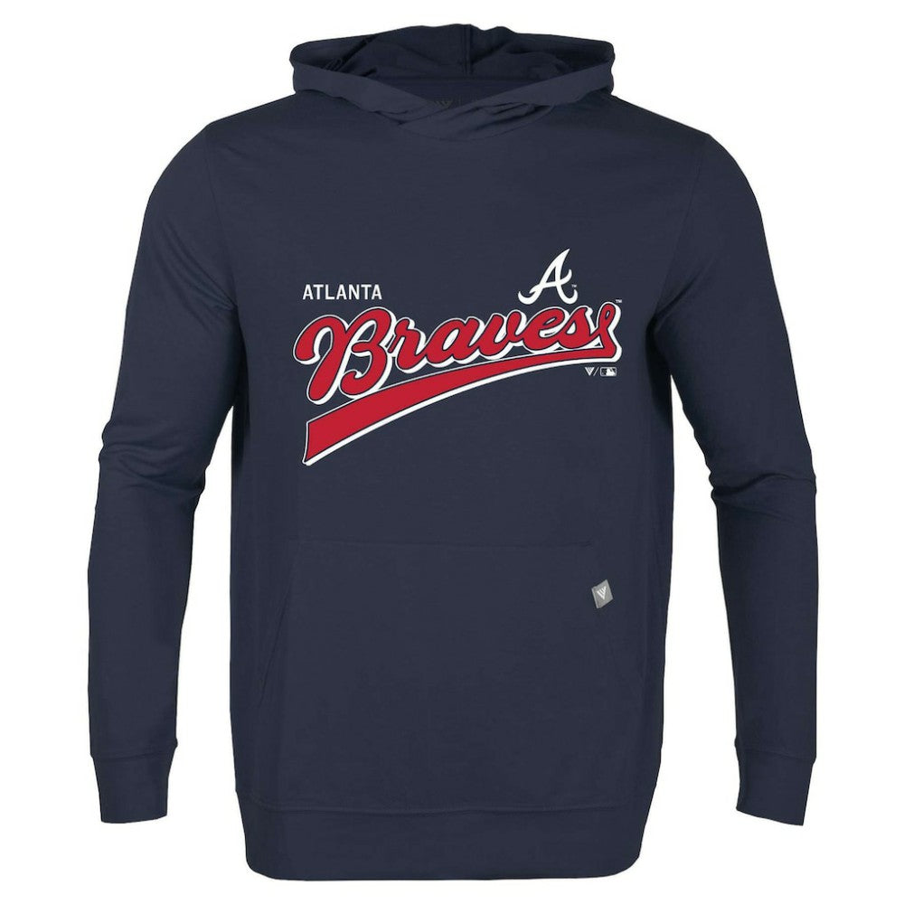 Atlanta Braves Levelwear  Relay 2.0 Retro Pullover Hoodie - Navy - MLB Sale