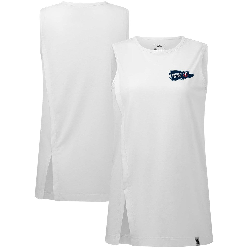 Minnesota Twins Levelwear Women's  Influx Rafters Tank Top - White - MLB Sale