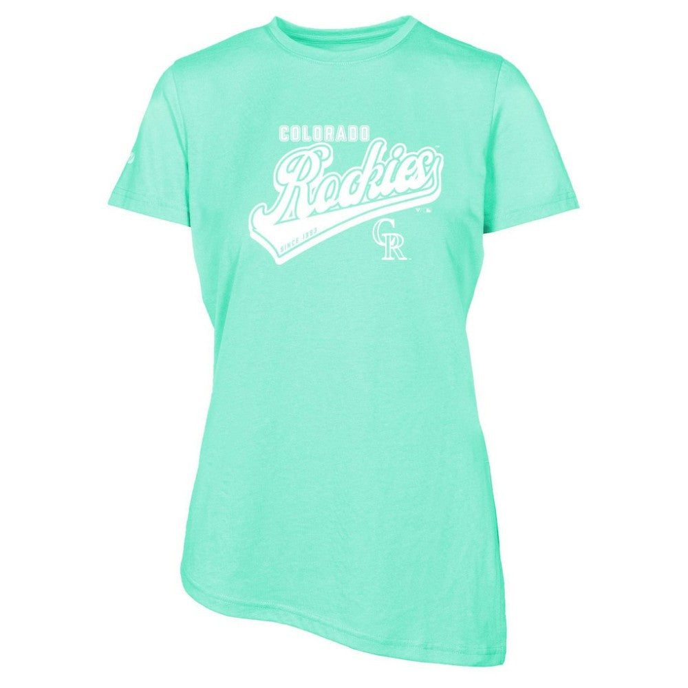 Colorado Rockies Levelwear Women's  Birch Sweep T-Shirt - Mint - MLB Discount