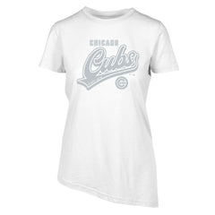 Chicago Cubs Levelwear Women's  Birch Sweep T-Shirt - White - MLB Discount