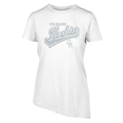 Colorado Rockies Levelwear Women's  Birch Sweep T-Shirt - White - MLB Sale