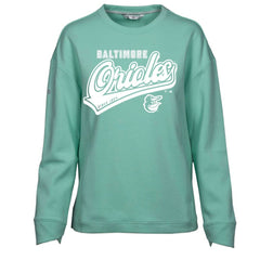 Baltimore Orioles Levelwear Women's  Fiona Sweep Pullover Sweatshirt - Mint - MLB Lifestyle